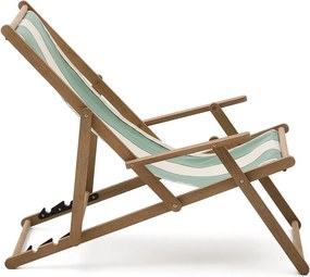 Zelené drevené záhradné ležadlo Vilara – Kave Home