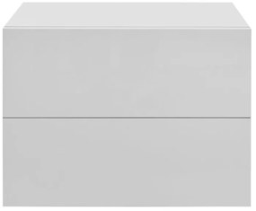 Nástenný nočný stolík 40x29x30 cm, 2 zásuvky, biely