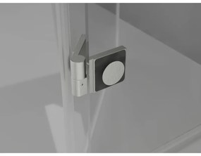 Mexen Lunar-F, skladací sprchový kút ľavý 90 x 90 cm, 8mm číre sklo, oceľový profil, 836-090-090-97-00-L
