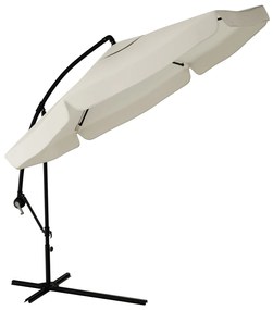 Záhradný skladací slnečník LEVI 300 cm, béžový + obal zdarma