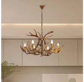 Brilagi - Závesný luster na reťazi DEER 6xE14/10W/230V, priemer 80 cm, v tvare parožia
