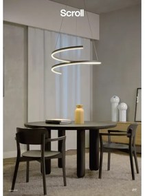 Redo 01-4015 - LED stmievateľný luster na lankách SCROLL LED/38W/230V čierny
