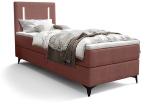 Jednolôžková posteľ 90 cm Ortega Comfort (terakota) (s roštom a matracom, s úl. priestorom) (s LED osvetlením). Vlastná spoľahlivá doprava až k Vám domov. 1082696