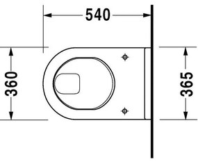 DURAVIT Starck 3 závesné WC s plochým splachovaním, 360 mm x 540 mm, 2201090000