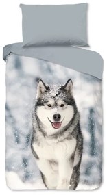 Good Morning Flanelová obliečka Good Morning 30119 Husky 140x200/70x90 cm
