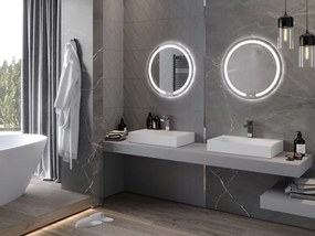 Mexen Rose, LED kúpeľňové zrkadlo s podsvietením 60x60 cm, 6000K, ochrana proti zahmlievaniu, 9810-060-060-611-00