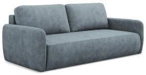 Sivomodrá ženilková rozkladacia/s úložným priestorom pohovka 218 cm Lilo – Makamii