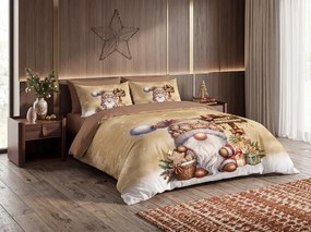 3D obliečky z mikrovlákna GINGER GNOME hnedé Rozmer obliečky: 70 x 90 cm | 140 x 200 cm