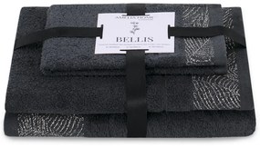 Sada 3 ks ručníků BELLIS klasický styl grafitově šedá