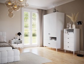 Komoda so zásuvkami DULLUM 60x115cm, biela