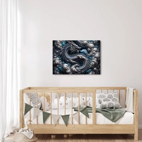 Obraz – Drak v dyme (70x50 cm)