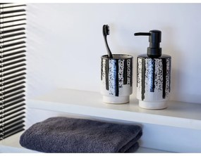 Čierno-biely keramický dávkovač mydla 340 ml Subiza – Wenko