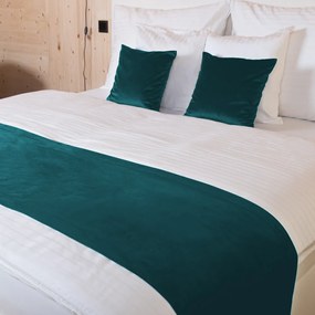Biante Zamatový prehoz/behúň na posteľ Velvet Prémium SVP-025 Petrolejový 50x180 cm
