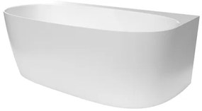 Voľne stojaca vaňa SAT Agnes 158x86 cm liaty mramor ľavá aj pravá SATAG1580