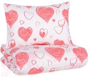 Bavlnené obliečky Pink Love 140x200/70x90 cm