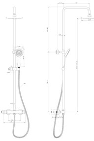 WENKO 25483100 - Sprchový systém WATERSAVING SYSTEM 120 cm lesklý chróm