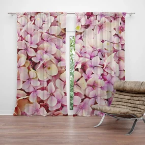 Sablio Záves Ružové kvety: 2 ks 140x250 cm