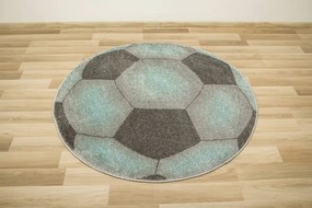 Koberec Lima G758A Football, grafitový / tyrkysový kruh