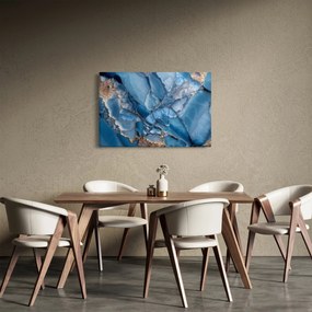 Obraz - Modrý členitý mramor (90x60 cm)