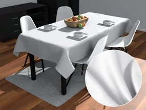 Biante Teflónový obdĺžnikový obrus TF-027 Biely bez vzoru 100x140 cm