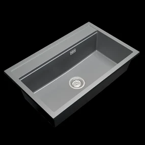 Gamma Advance, 1-komorový granitový drez 805x505x210 mm, šedá, GMA-ZLE000119