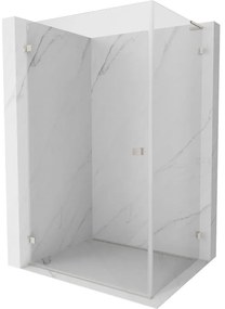 Mexen Lunar-B L sklápací sprchový kút ľavý 80 x 70 cm, číre sklo, brúsená oceľ, 832L-080-070-97-00-L