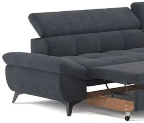 Rozkladacia rohová sedacia súprava do L MARANO pravá čierna