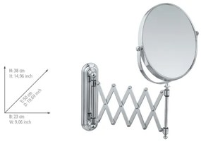 WENKO 3656241100 - Kozmetické zrkadlo TELESCOPE DELUXE 23x38 cm lesklý chróm