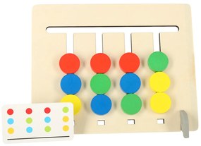 KIK Dřevěná vzdělávací hračka odpovídající barvám montessori ovoce