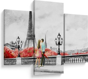 Obraz - Milenci v Paríži (90x60 cm)