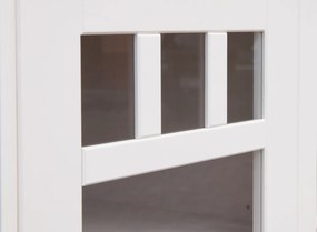 PROXIMA.store - Rustikálna drevená vitrína veľká 4s.2 - BELLUNO ELEGANTE FARBA: grafit - dub