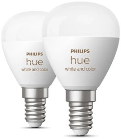 Žiarovky v súprave 2 ks E14, 5 W White and color ambiance – Philips Hue