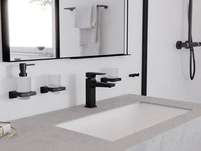 Hansgrohe Metropol, umývadlová batéria 110 s výpustom Push-Open, čierna matná, HAN-32507670
