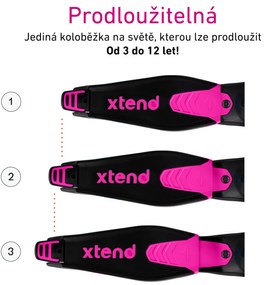 Xtend Scooter Ride-on pink – multifunkčná kolobežka