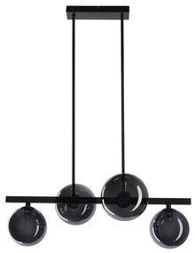 Luster na lanku KAMA 4xG9/28W/230V čierna/dymová čierna