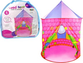 LEAN Toys Detský stan zámok pre princeznú ružový