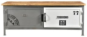 furniture-nabytek.cz - Masívny TV stolík Pinetown z mangového dreva, lakovaný, viacfarebný