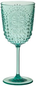 Modrá plastový pohár na nohe Aqua Blue - Ø 9*20 cm/ 400 ml