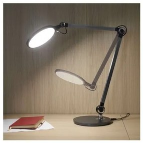 Stolná LED lampa Karen s bezdrôtovým nabíjaním čierna