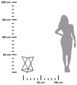 Stojan na kvety 40x24 cm čierna