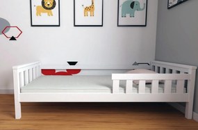 Detská posteľ z masívu borovice FRANK - 200x90 cm - biela
