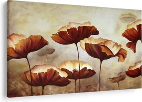 Obraz červených kvetov (90x60 cm)