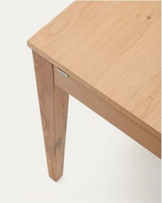 Rozkladací jedálenský stôl s prídavnou doskou v dekore duba 80x120 cm Yain – Kave Home
