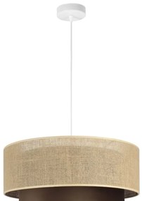 Luster na lanku SARTA 1xE27/60W/230V hnedá/juta
