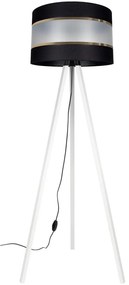 Stojacia lampa CORAL 1xE27/60W/230V biela/čierna/zlatá