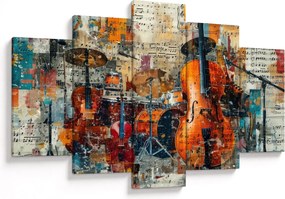Obraz - Hudobné nástroje (150x105 cm)