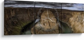 Obraz kaňonu (s hodinami) (90x30 cm)