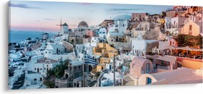 Obraz - Súmrak v Santorini (120x50 cm)