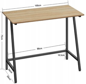 Set do pracovne stôl TAYLOR SONOMA 100x50 cm + kreslo AVOLA VELVET kráľovsky modré