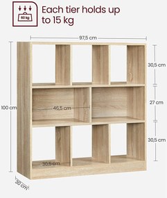 Knižnica, oddeľovač miestnosti, farba dub